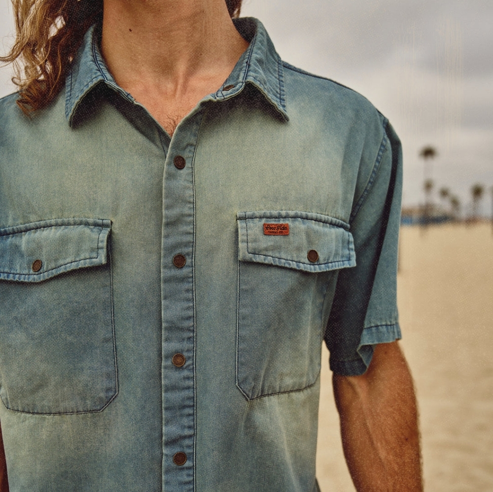 Astral Washed Denim Snap Shirt